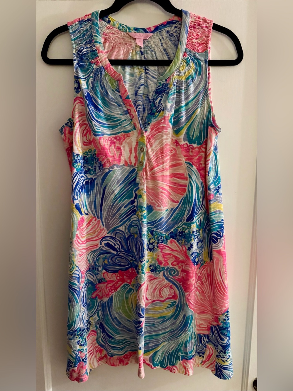 Lilly Pulitzer Sleeveless Dress in Pink, Blue & Green, M
